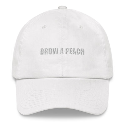 Grow A Peach Dad Hat - White